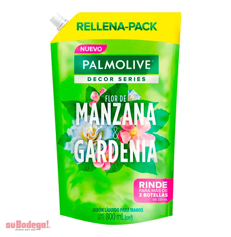 Jabón de Tocador Palmolive Flor de Manzana & Gardenia Líquido 800 ml.