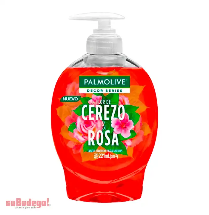 Jabón de Tocador Palmolive Flor de Cerezo & Rosa Líquido 221 ml.