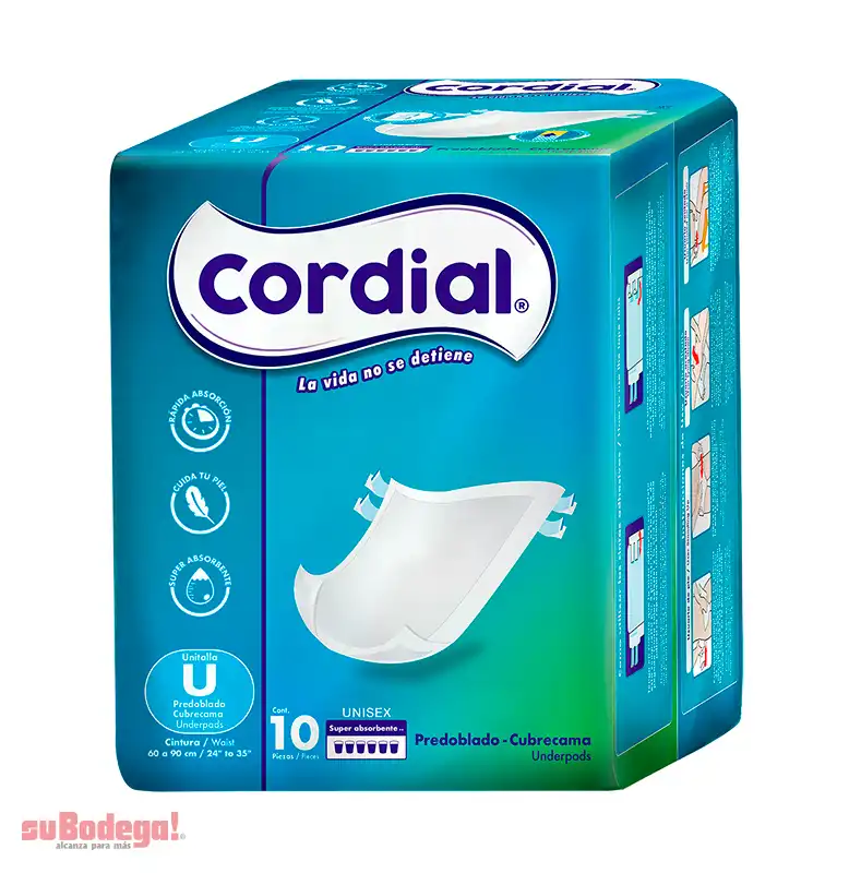 Pañal Cubre Cama Cordial Adulto 10 pz.