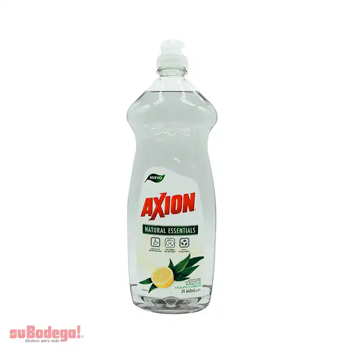 Detergente Axión Natural Essentials Líquido 640 ml.