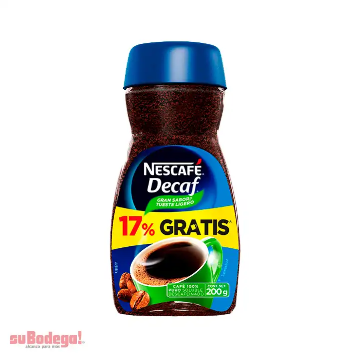 Café Nescafé Decaf 170 Gr + 17% Gratis