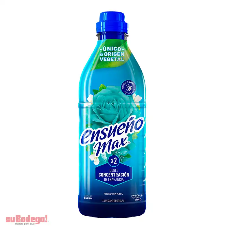 Suavizante Ensueño Max Frescura Azul 850 ml.