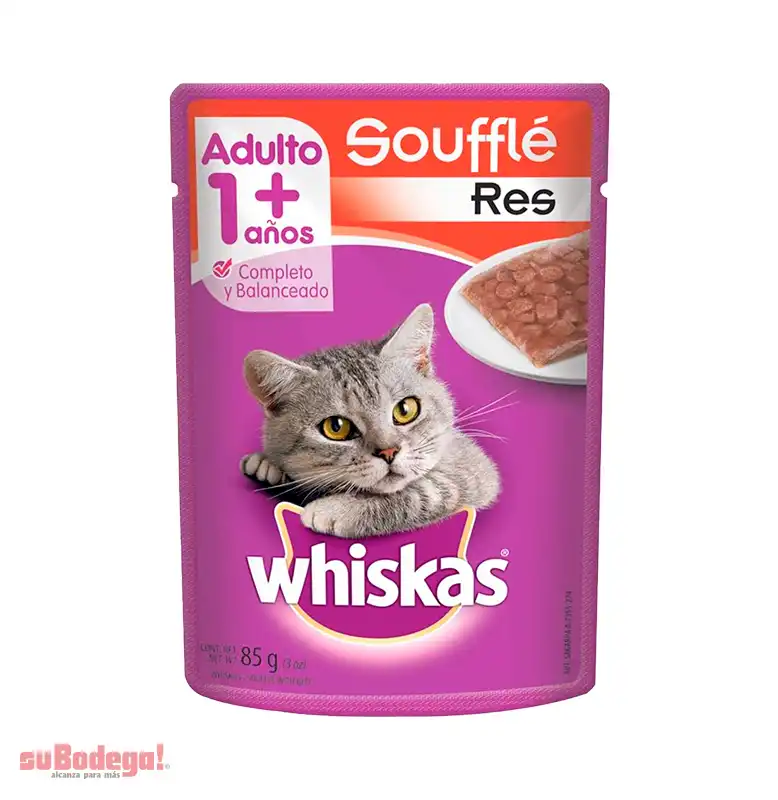 Alimento Whiskas Soufflé Res Adulto 85 gr.