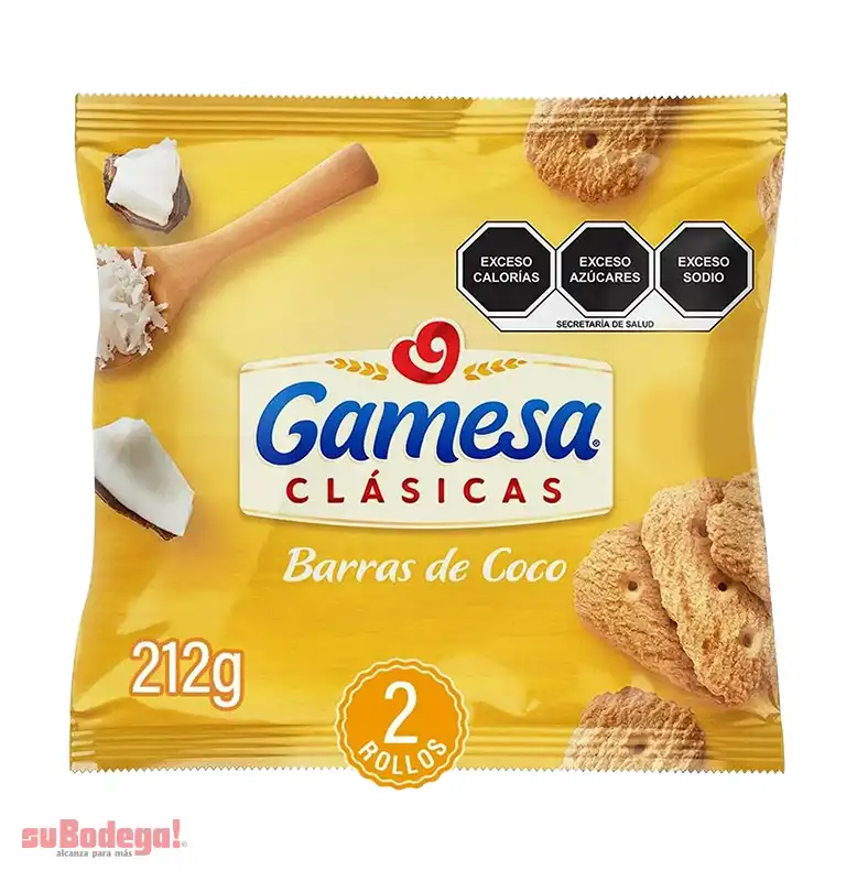 Galletas Gamesa Barra de Coco 212 gr.
