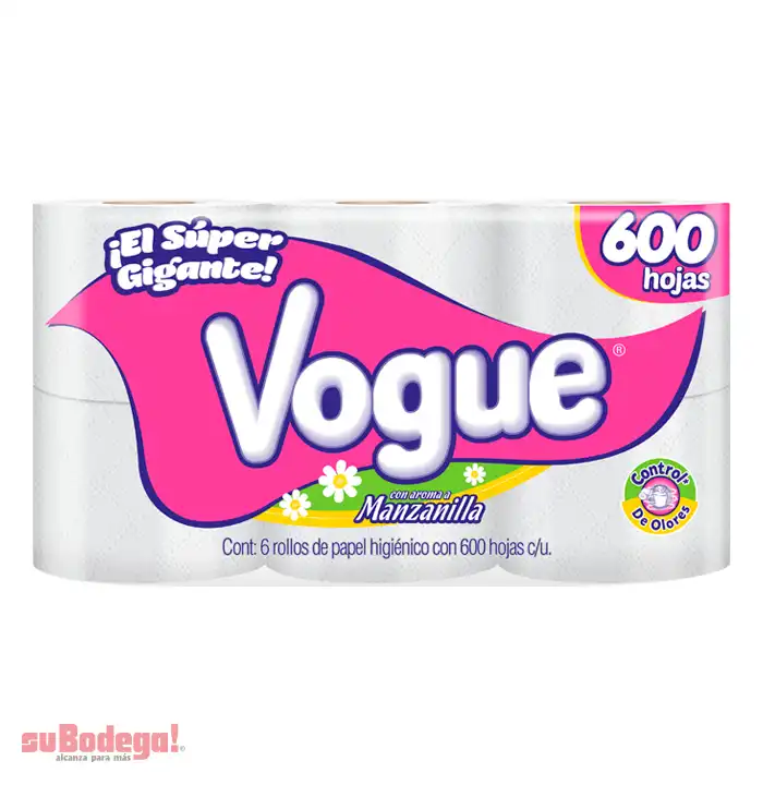 Papel Higiénico Vogue 580 H.D. 6 Rollos