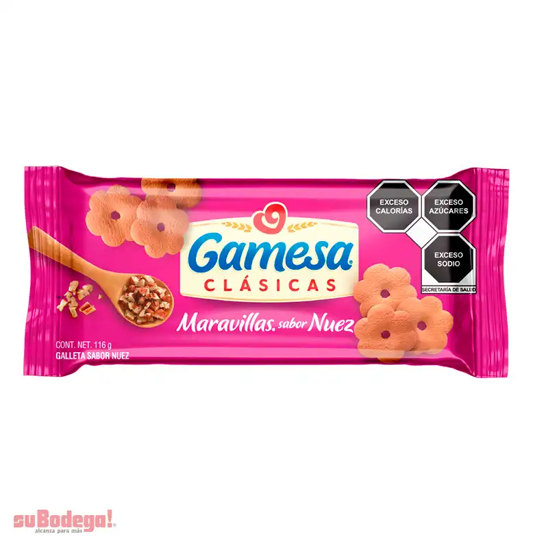 Galletas Gamesa Maravillas Nuez 116 gr.