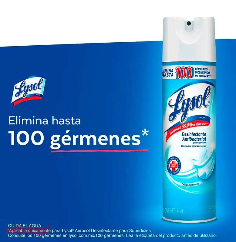 Comprar Aerosol Desinfectante Lysol Crisp Linen -538gr