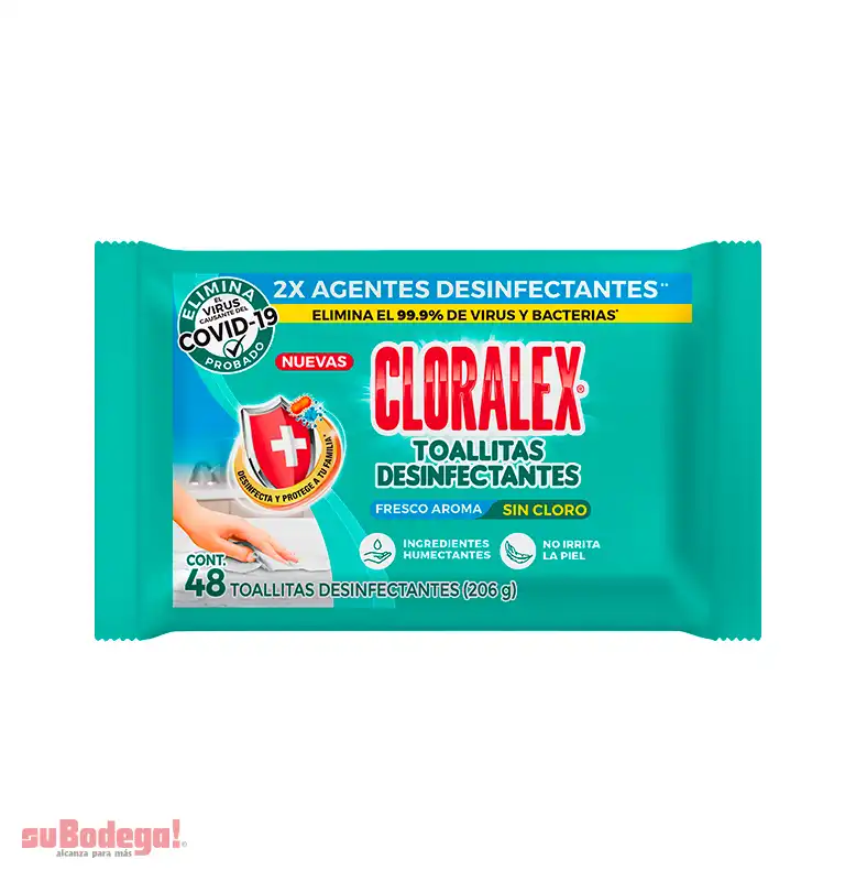 Toallitas Desinfectantes Cloralex 48 pz.