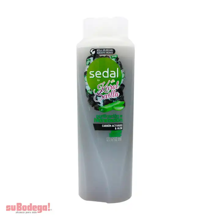 Shampoo Sedal Carbón Activado & Aloe 650 ml.