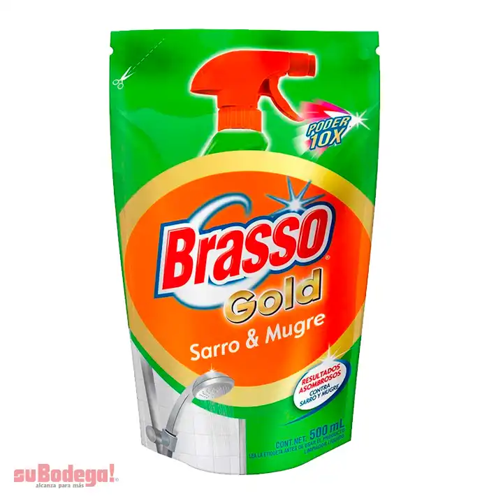 Limpiador Brasso Gold Sarro y Mugre Doy Pack 500 ml.