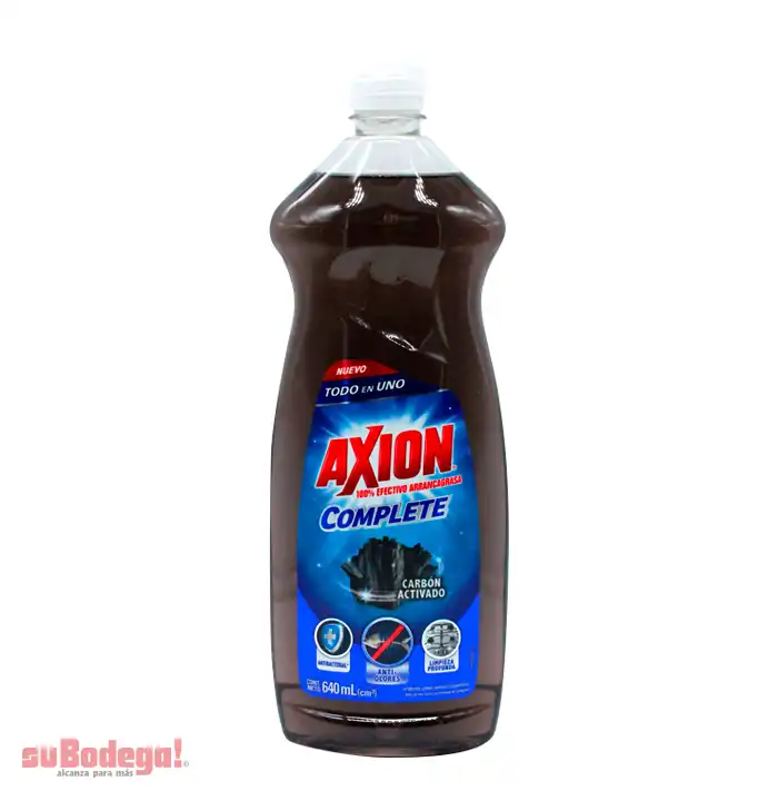 Detergente Axión Complete Carbón Activado Líquido 640 ml.