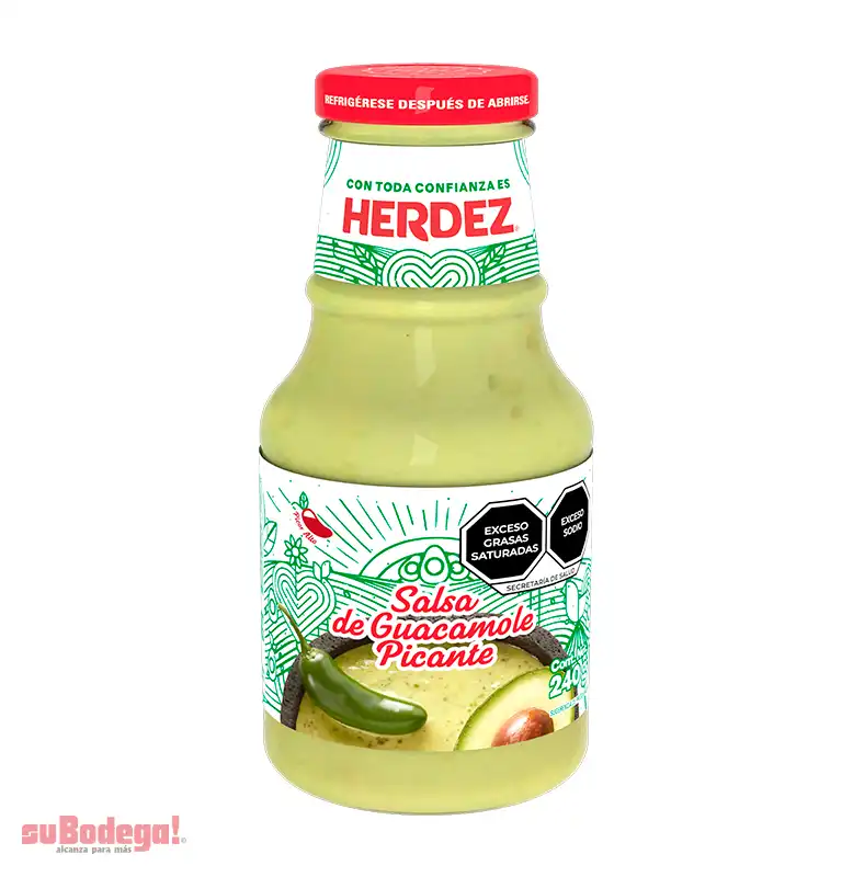 Salsa Guacamole Picante Herdez 240 gr.