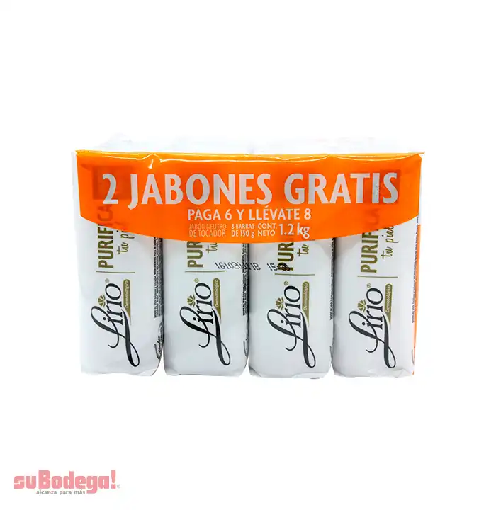 Jabón de Tocador Lirio Dermatológico 8/150 gr.