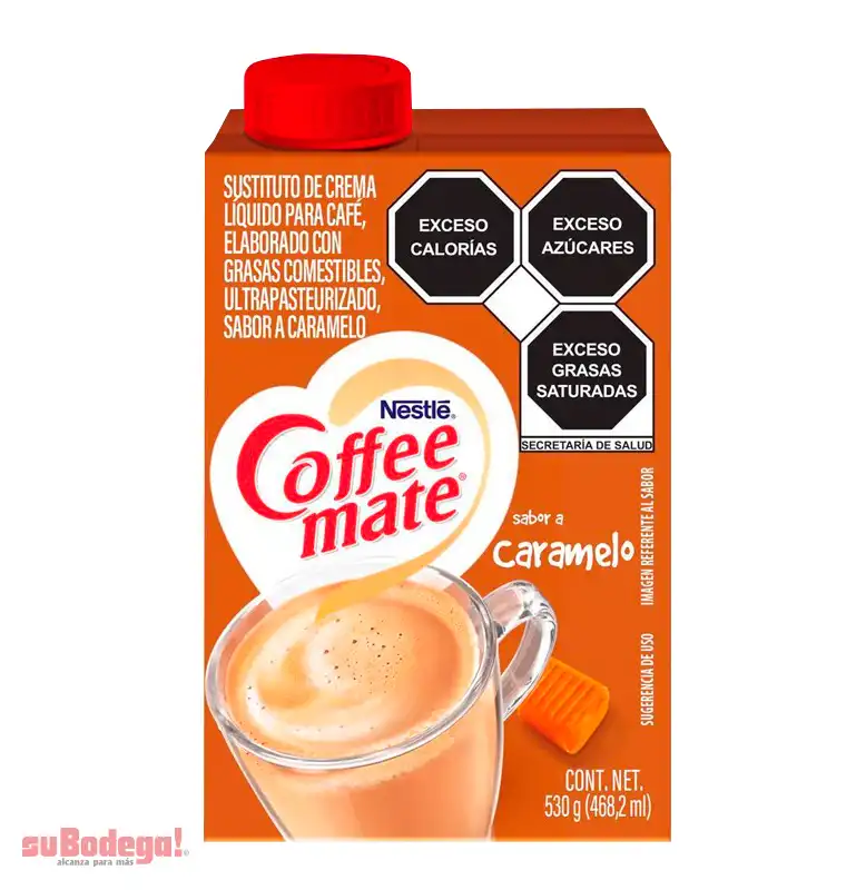 Sustituto de Crema Coffee Mate Caramelo Líquido 530 gr.