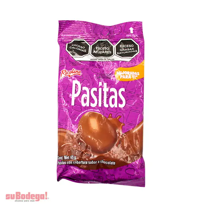 Pasitas Ricolino con Chocolate 65 gr.