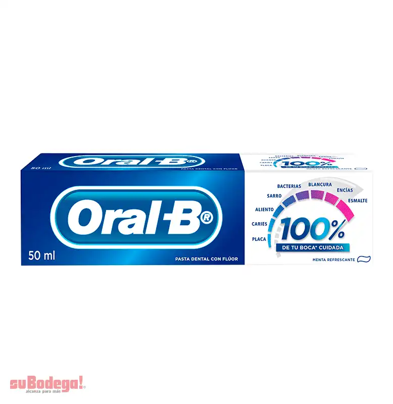 Crema Dental Oral B 100% 50 ml.