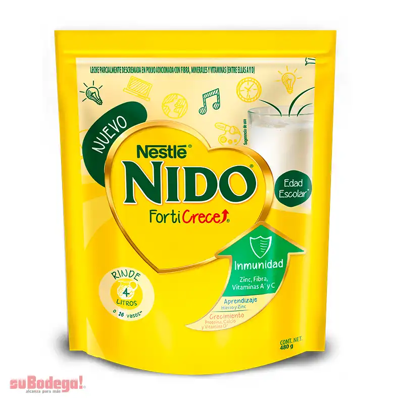 Leche Nido Forticrece Bolsa 480 gr.