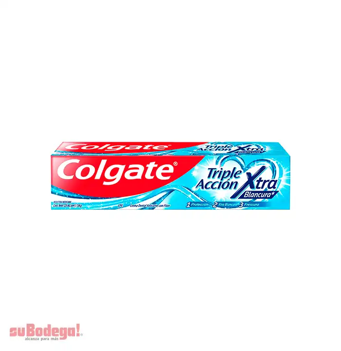 Crema Dental Colgate Triple Accion Extra Blancura 125 ml.