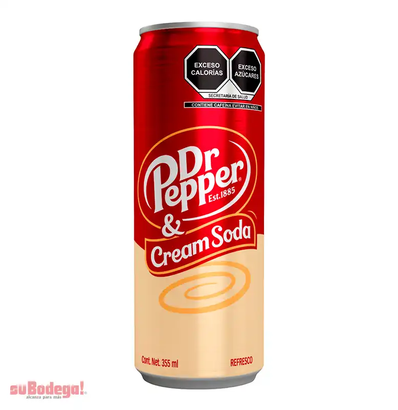 Refresco Dr. Pepper & Cream Soda Lata 355 ml.