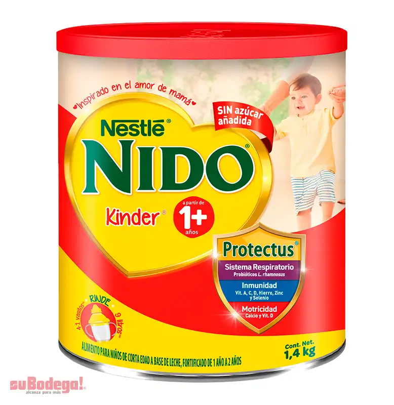 Alimento para niños de corta edad Nido Kinder 1+ lata 1.4 kg