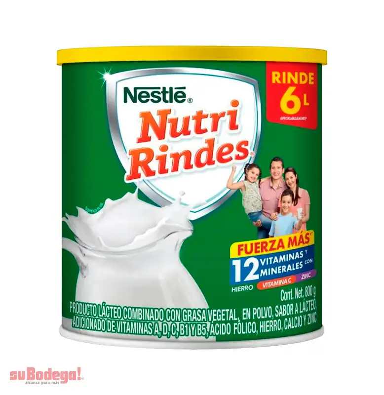 Leche Nido Nutri Rindes Lata 800 gr.