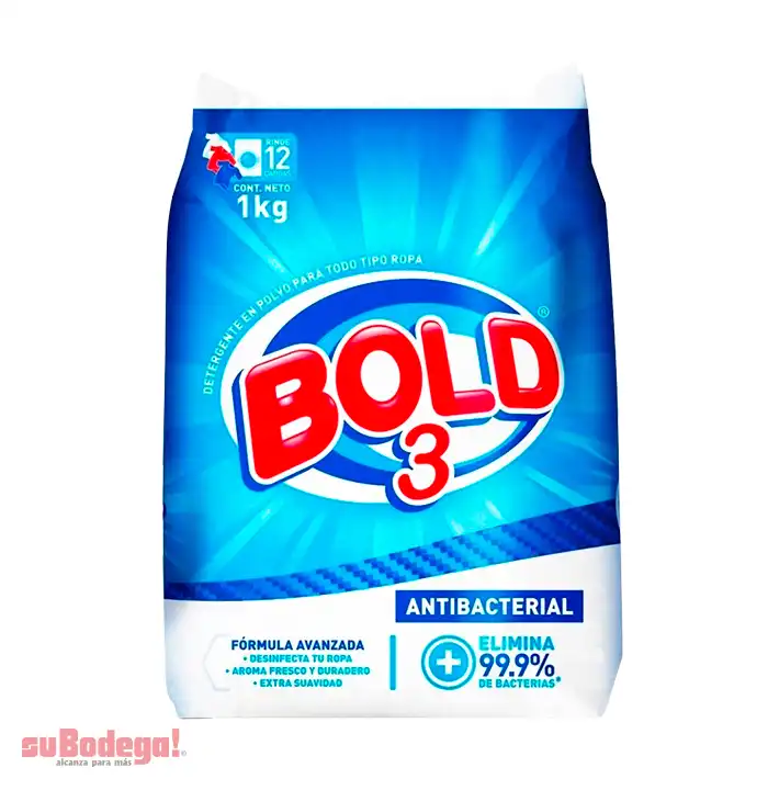 Detergente Bold 3 Antibacterial 1 kg.