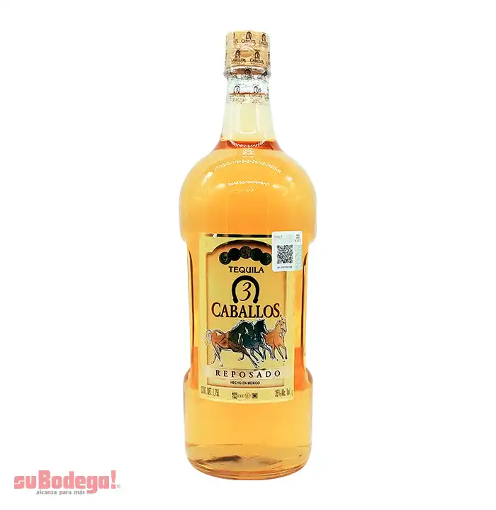 Tequila 3 Caballos Reposado 1.75 lt.