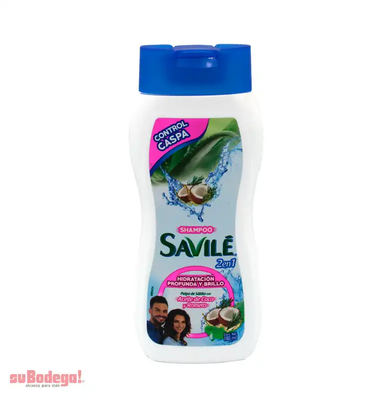 Shampoo Savilé Control Caspa Coco y Romero 180 ml.