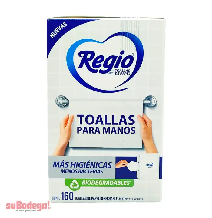 Toalla Regio para Manos 160 pz.