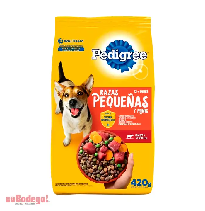 Alimento Pedigree Razas Pequeñas y Minis 420 gr.