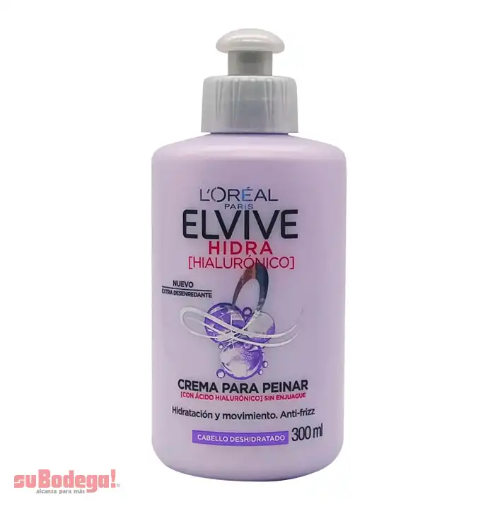 Crema para Peinar Elvive Hidra Hialurónico 300 ml.