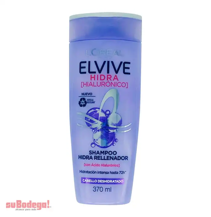 Shampoo LOreal Elvive Hidra Hialurónico 370 ml.