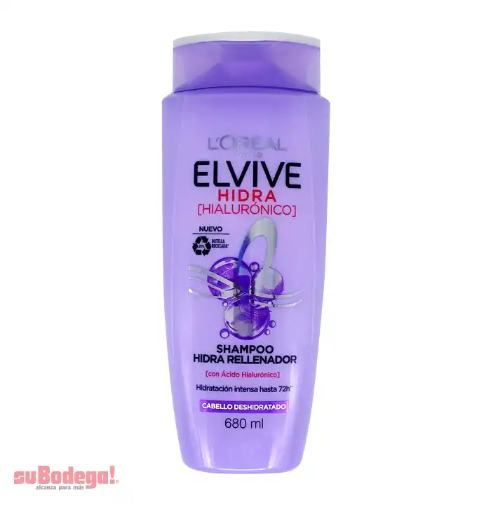 Shampoo LOreal Elvive Hidra Hialurónico 680 ml.