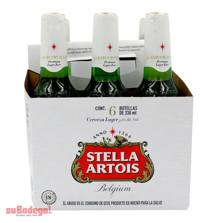 Cerveza Stella Artois Botella 6/330ml.