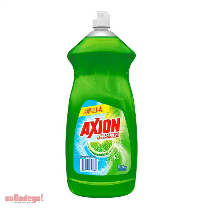 Detergente Axion Limón Líquido 1.4 lt. Precio Especial
