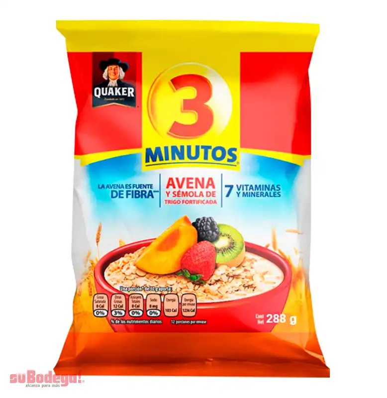 Avena 3 Minutos Bolsa 288 g