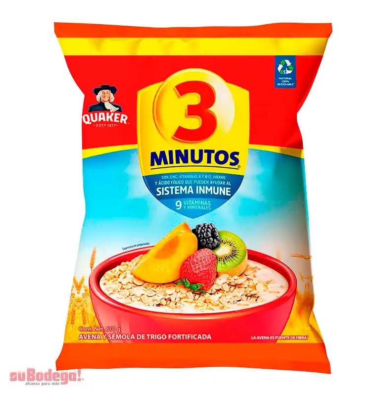 Avena 3 Minutos Bolsa 610 g