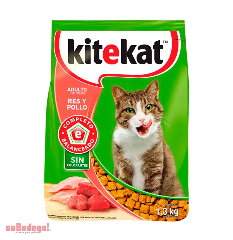 Alimento Kitekat Adulto Res y Pollo 1.3 kg