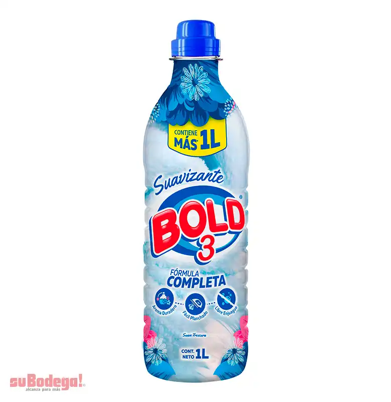 Suavizante Bold 3 Suave Frescura 1 lt