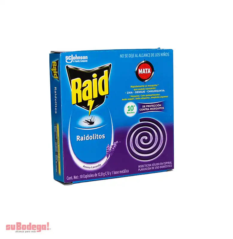 Insecticida Raidolitos Lavanda 10 Pz.