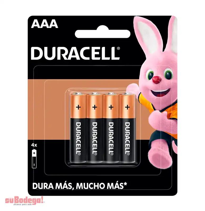 Bateria Duracell Aaa 4 Pz.
