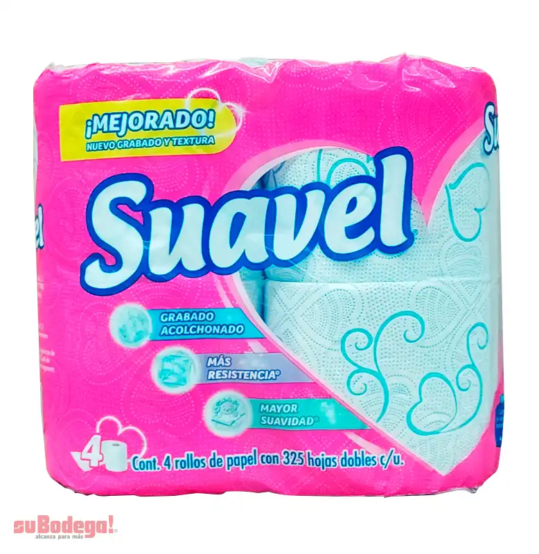 Papel Higiénico Suavel 325 H.4 Rollos