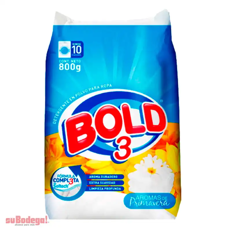 Detergente Bold 3 Aromas de Primavera 800 g