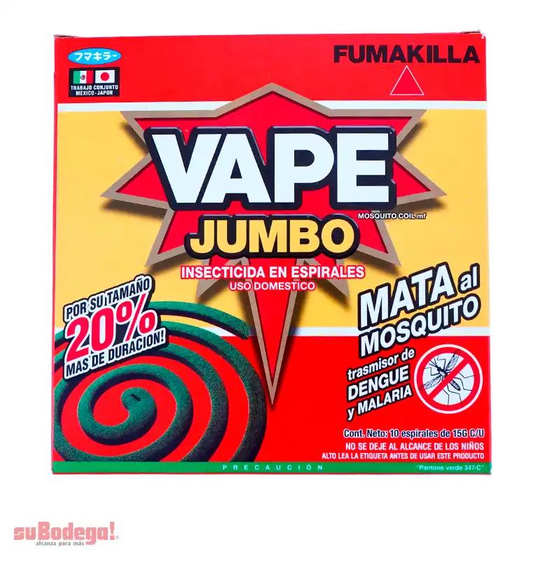 Insecticida Vape Jumbo Espiral 10 Pz.