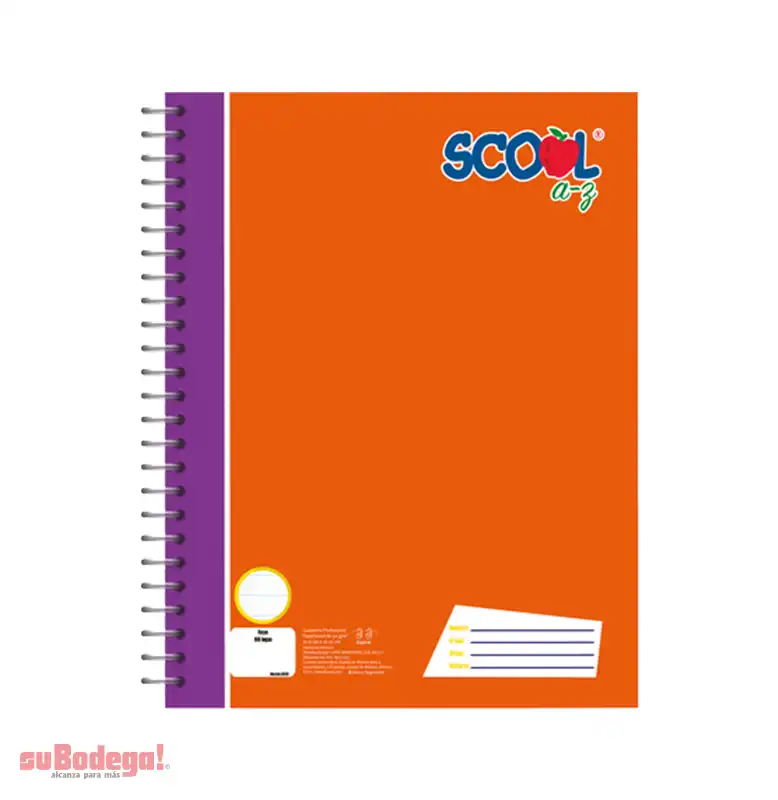 Cuaderno Scool Profesional Raya 100 Hojas.