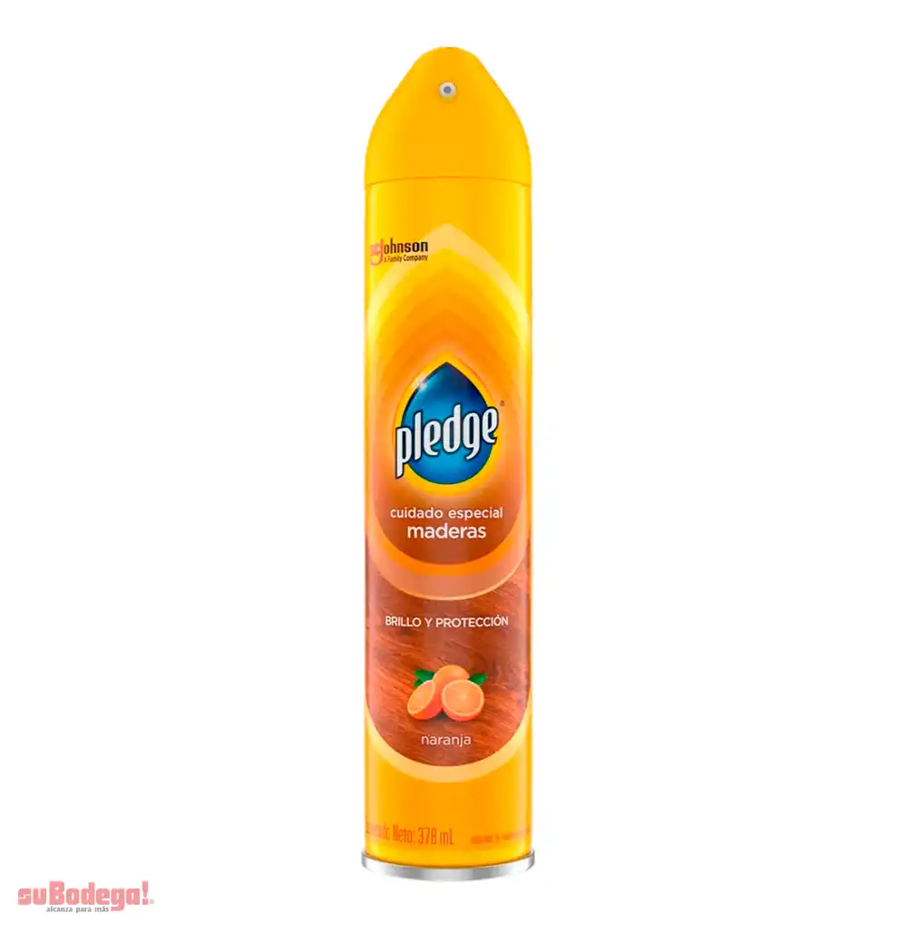 Limpiador Pledge Maderas Naranja 378 ML.