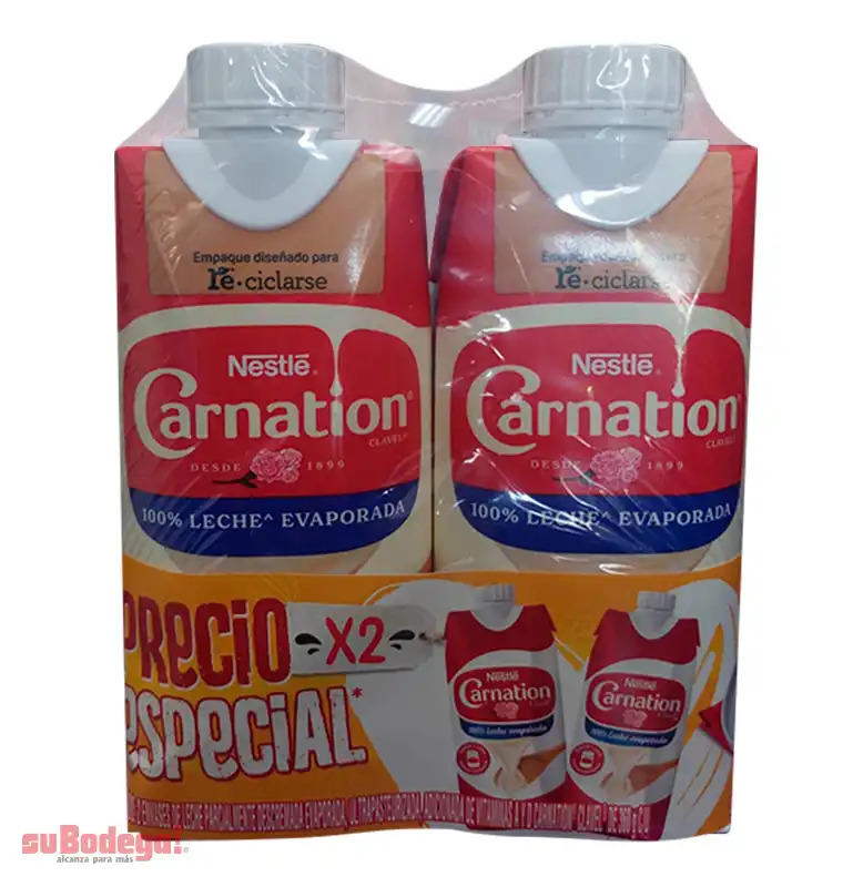 Leche Carnation Evaporada Brick 2/360 Gr.