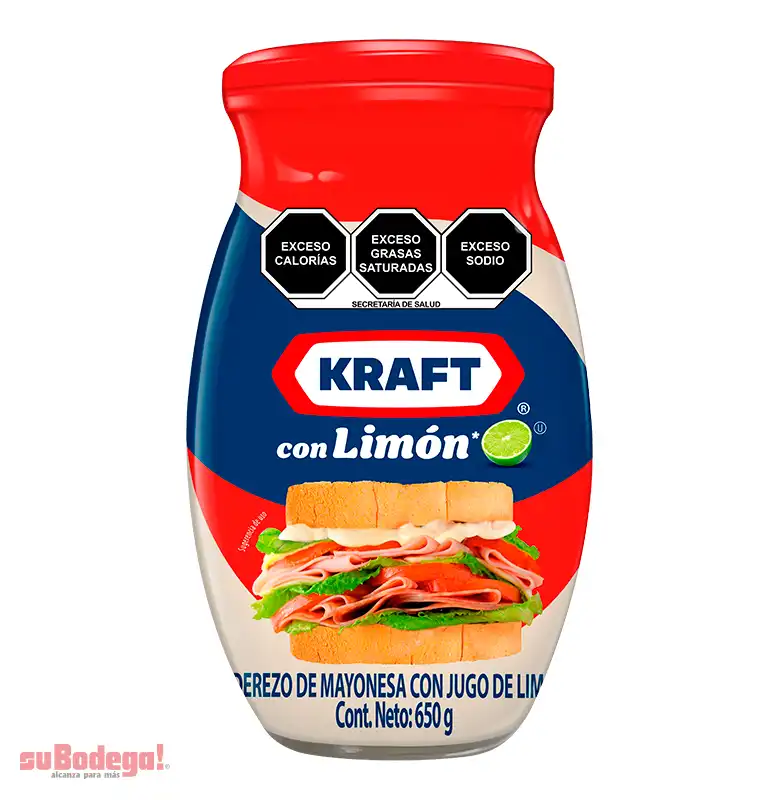 Mayonesa Aderezo Kraft Con Limón 650 g