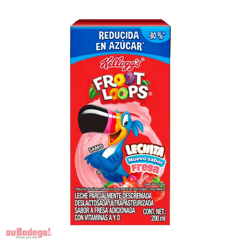 Bebida Kellogg s Froot Loops Deslactosada 200 Ml.