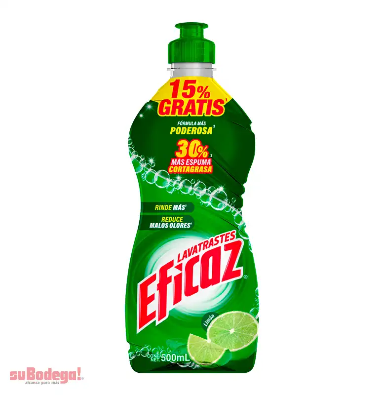Detergente Eficaz Limon 500 Ml.oferta